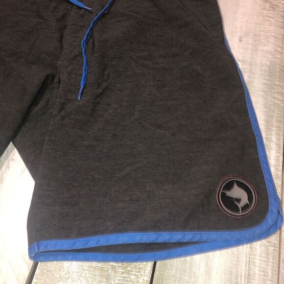 Pelagic The Wedge Board Shorts Mens 38 Ocean Blue Swim Trunks Fishing Beach - Picture 2 of 12